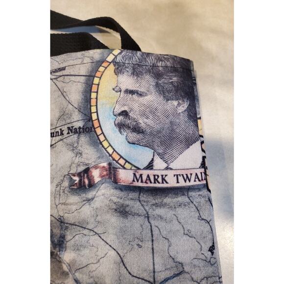 Mark Twain Map Tote Bag - Picture 3 of 14